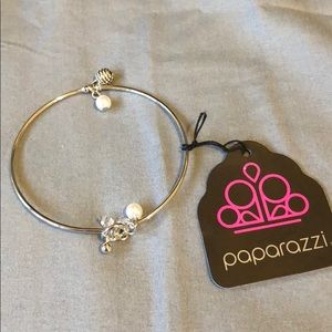 “Classy Chic” Silver & White Bracelet